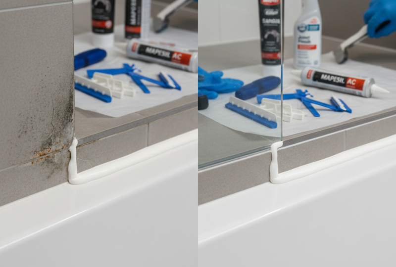 ilustracja artykułu: Profesjonalna wymiana silikonu w łazience: Narzędzia, chemia i technika, które gwarantują szczelność na lata
