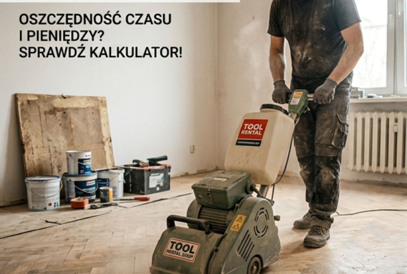 ilustracja artykułu: Wynajem narzędzi czy fachowiec? Kalkulator opłacalności dla remontu łazienki i podłóg